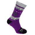 Cat - Front - Ladies-Womens Slipper Gripper Socks