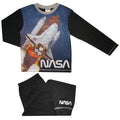 Charcoal - Front - NASA Boys Spaceship Long-Sleeved Pyjamas