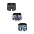 Grey Camo - Front - Tom Franks Mens Camo Boxer Shorts (Pack Of 3)