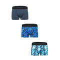 Blue Camo - Front - Tom Franks Mens Camo Boxer Shorts (Pack Of 3)