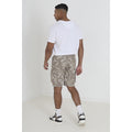 Stone Camo - Back - Brave Soul Mens River Camo Cargo Shorts