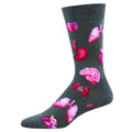 Grey Heather-Pink - Front - Socksmith Mens Organ-Ized Socks