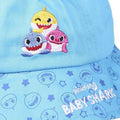 Sky Blue - Back - Baby Shark Childrens-Kids Embroidered Bucket Hat