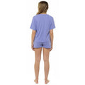 Blue Marl - Back - Foxbury Ladies-Womens Boxy Marl Pyjama Set