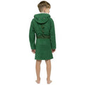 Green - Back - Tom Franks Boys Dinosaur Hooded Dressing Gown