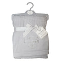Grey - Front - Snuggle Baby Unisex Mummy Love Cellular Embroidered Blanket