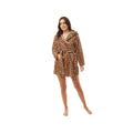 Leopard Print - Side - Brave Soul Womens-Ladies Leopard Print Dressing Gown