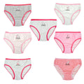 White-Pink-Grey - Front - Tom Franks Kids Girls Weekday Briefs (Pack Of 7)