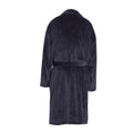 Navy - Back - Pierre Roche Mens Flannel Fleece Robe
