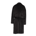 Black - Side - Pierre Roche Mens Flannel Fleece Robe