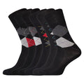 Black - Front - Easytop Mens Argyle Fashion Socks (6 Pairs)