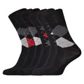 Black - Front - Easytop Mens Argyle Fashion Socks (6 Pairs)