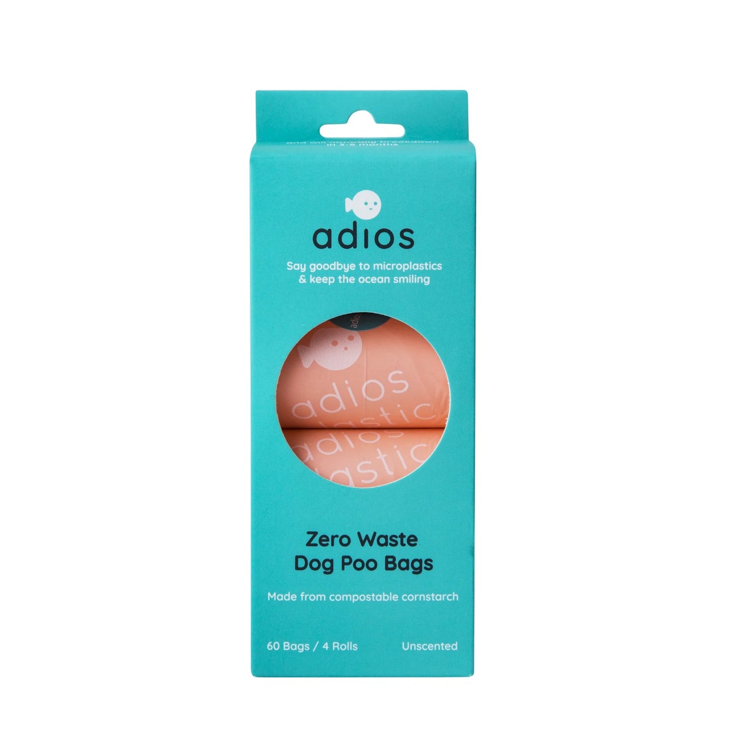 Pink - Front - Adios Compstable Poo Bag (Pack of 60)