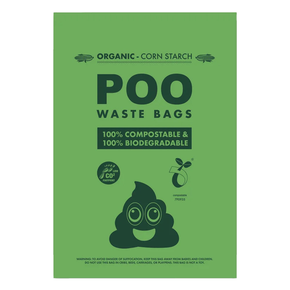 Green - Front - M-Pets Compostable Poo Bag (Pack of 60)