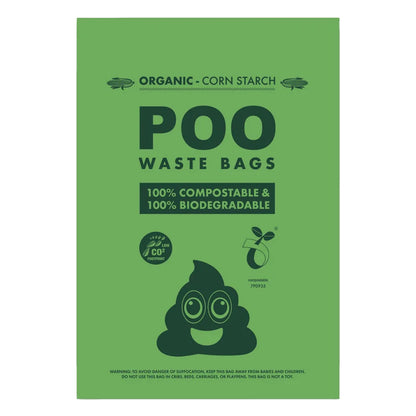 Green - Front - M-Pets Compostable Poo Bag (Pack of 60)
