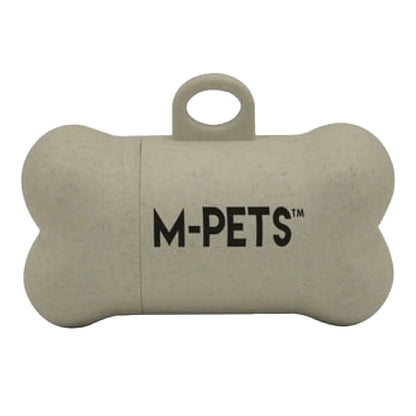 Khaki - Back - M-Pets Bamboo Poo Bag (Pack of 15)