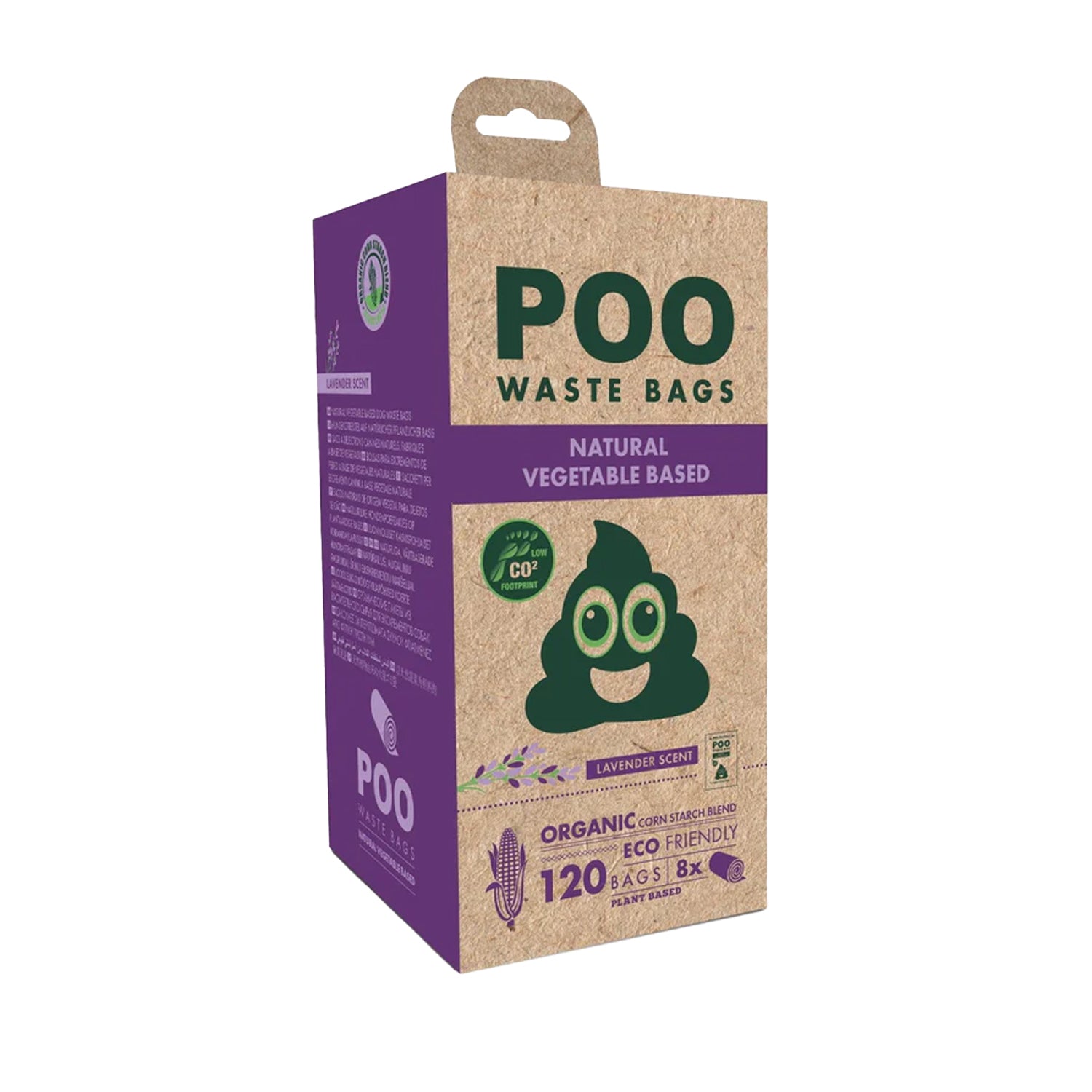 Purple - Front - M-Pets Lavender Dog Poop Bags (Pack of 120)