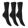 Black - Back - Womens-Ladies Extra Fine Silk Touch Bamboo Socks (3 Pairs)
