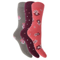Purple Dots - Front - Lady Lara Womens-Ladies Thermal Socks (3 Pairs)