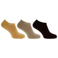 Dark Brown-Green-Mustard - Front - Womens-Ladies Ultimate Thermal Ankle Socks (3 Pairs)