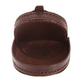Tan - Back - Mens Leather Coin Purse-Tray Wallet