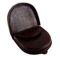 Brown - Side - Mens Leather Coin Purse-Tray Wallet