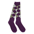 Purple-Ash - Back - Dublin Unisex Argyle Socks