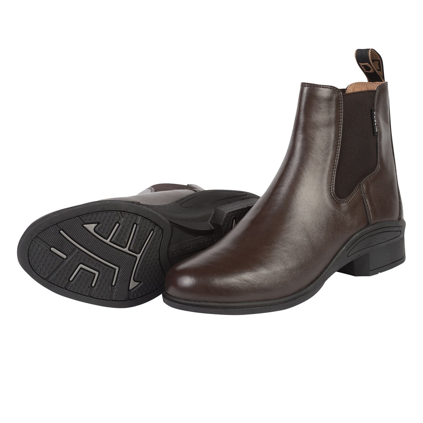 Brown - Back - Dublin Childrens-Kids Altitude Jodhpur Boots
