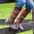 Brown - Side - Dublin Unisex Adult Husk II Leather Jodhpur Boots