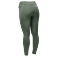 Olive Green - Side - Dublin Womens-Ladies Cool It Everyday Horse Riding Tights