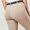 Beige - Close up - Dublin Womens-Ladies Cool It Everyday Horse Riding Tights