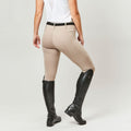 Beige - Side - Dublin Girls Cool It Everyday Horse Riding Tights