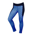 Navy-Black - Front - Dublin Girls Cool It Stars Everyday Horse Riding Tights
