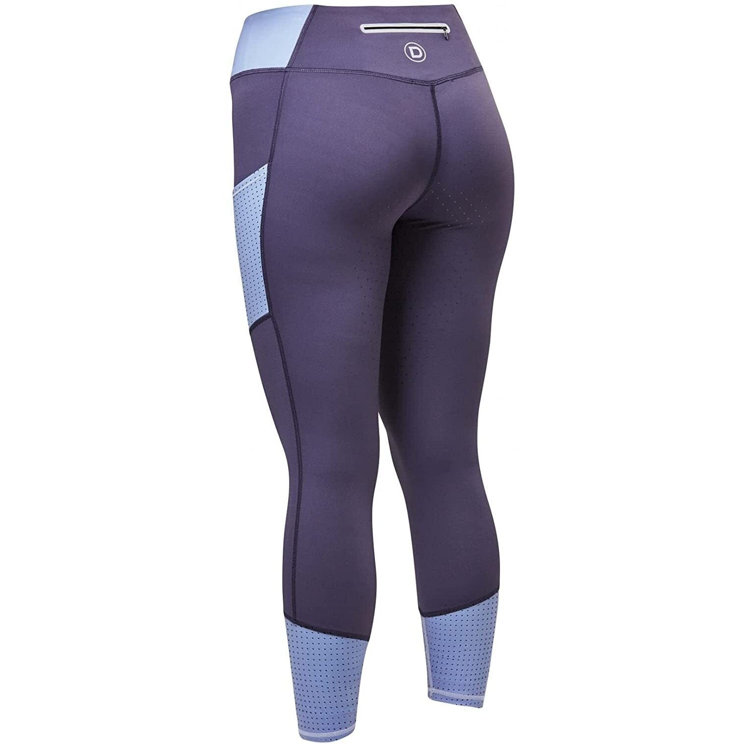 Blue - Lifestyle - Dublin Womens-Ladies Power Performance Colour Block Horse Riding Tights
