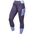 Blue - Front - Dublin Girls Power Performance Colour Block Horse Riding Tights