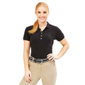 Black - Back - Dublin Womens-Ladies Lily Capped Sleeved Polo Shirt