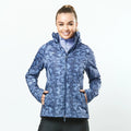 Blueberry-Navy - Side - Dublin Womens-Ladies Cortina Printed Waterproof Jacket