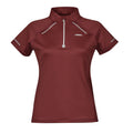 Maroon - Front - Weatherbeeta Womens-Ladies Victoria Premium Short-Sleeved Base Layer Top