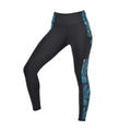 Black-Blue - Front - Dublin Womens-Ladies Zora Camo Gripped Horse Riding Tights