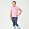 Orchid Pink - Side - Dublin Childrens-Kids Elyse Short-Sleeved Polo Shirt