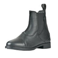 Black - Front - Saxon Childrens-Kids Allyn Leather Zip Paddock Boots