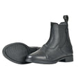 Black - Side - Saxon Childrens-Kids Allyn Leather Zip Paddock Boots