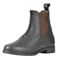 Brown - Front - Saxon Childrens-Kids Allyn Leather Zip Paddock Boots