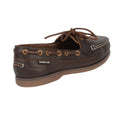 Brown - Back - Dublin Womens-Ladies Mendip Arena Leather Boat Shoes