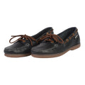 Navy - Front - Dublin Womens-Ladies Mendip Arena Leather Boat Shoes