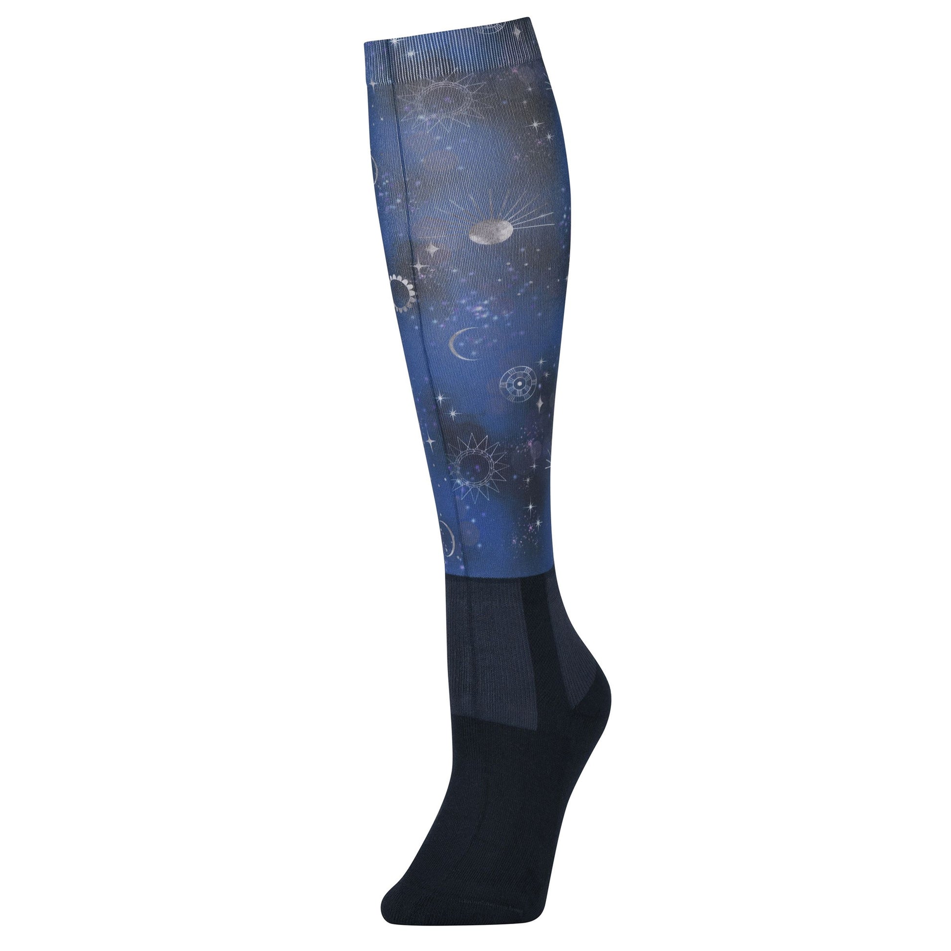 Blue-Black - Front - Dublin Childrens-Kids Stars Knee High Socks