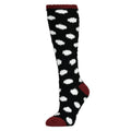 Black-White - Front - Dublin Unisex Adult Cosy Dotted Boot Socks