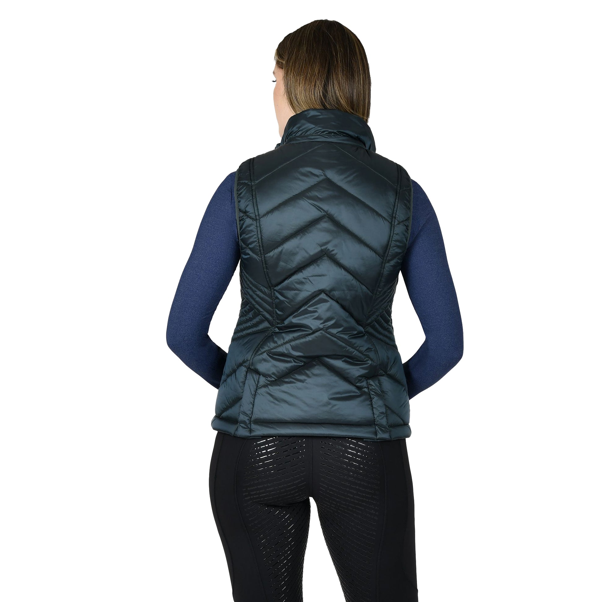 Pine - Back - Weatherbeeta Womens-Ladies Presley Riding Gilet