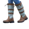 Brown-Turquoise - Back - Dublin Womens-Ladies Whitam Grain Leather Calf Boots