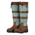 Brown-Turquoise - Front - Dublin Womens-Ladies Whitam Grain Leather Calf Boots